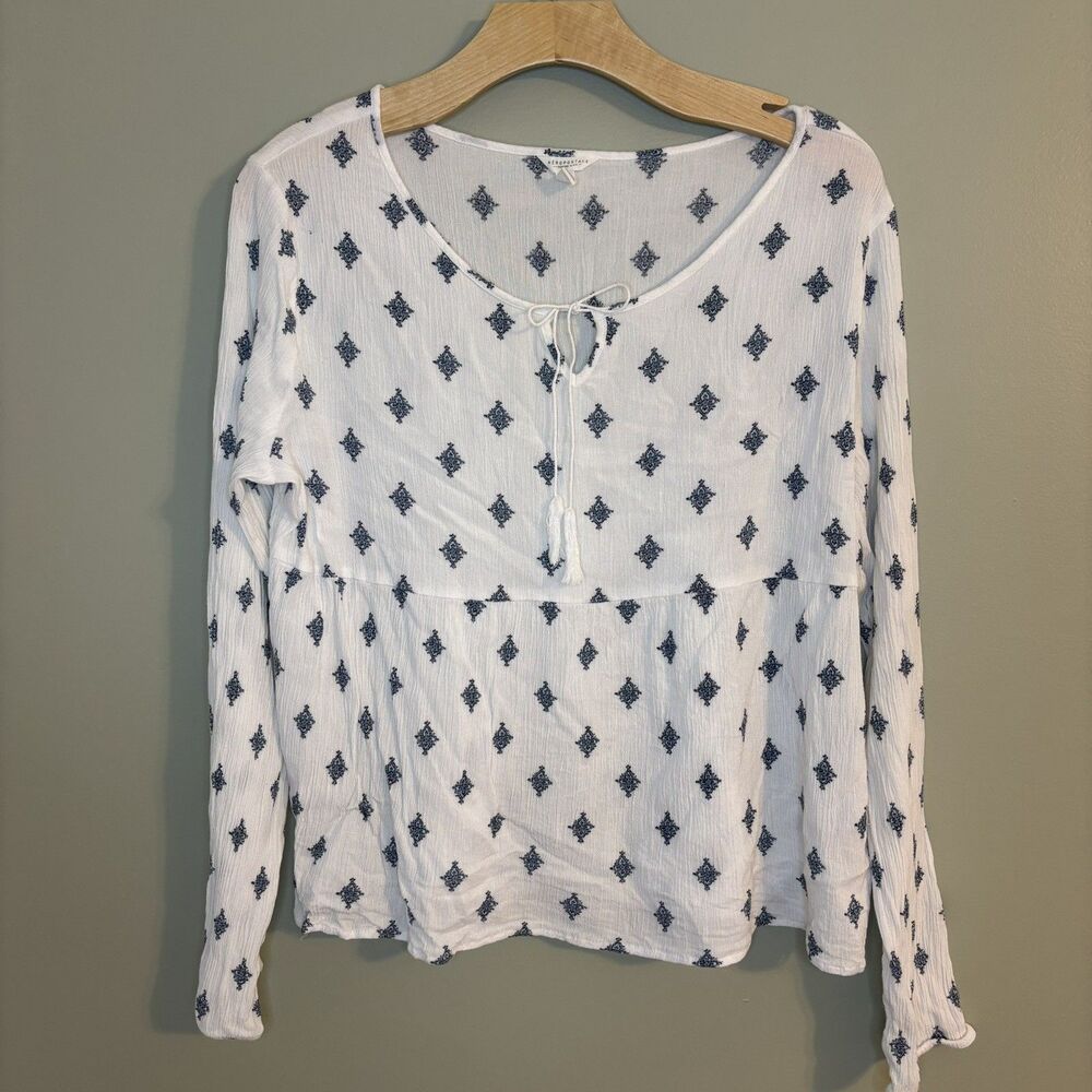 Aeropostale Flowy Top Women’s Size XL Milkmaid Peasant Babydoll Feminine Beachy